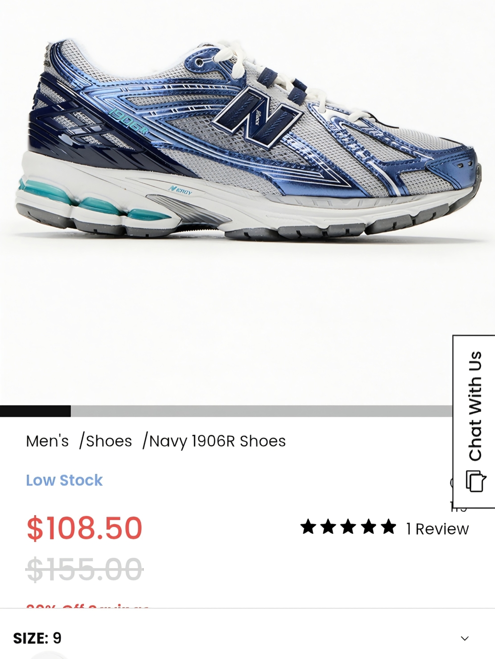 New Balance Men's Blue and Gray 1906R Running Sneakers